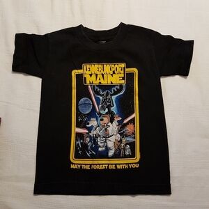 Kennebunkport Maine boys size 4 shirt, May the Forest be with you VGUC